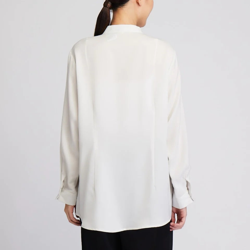 TOTAL WOMEN Satin Shirt Blouse (White) | Isetan KL Online Store